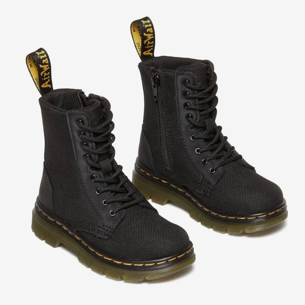 Dr. Martens Combs Combat Boots -Big Kid Boys Girls size 3 - EUC